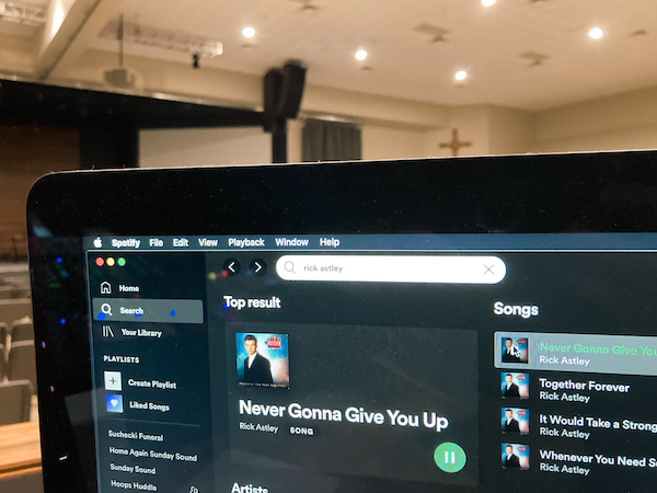 Never gonna give you up.